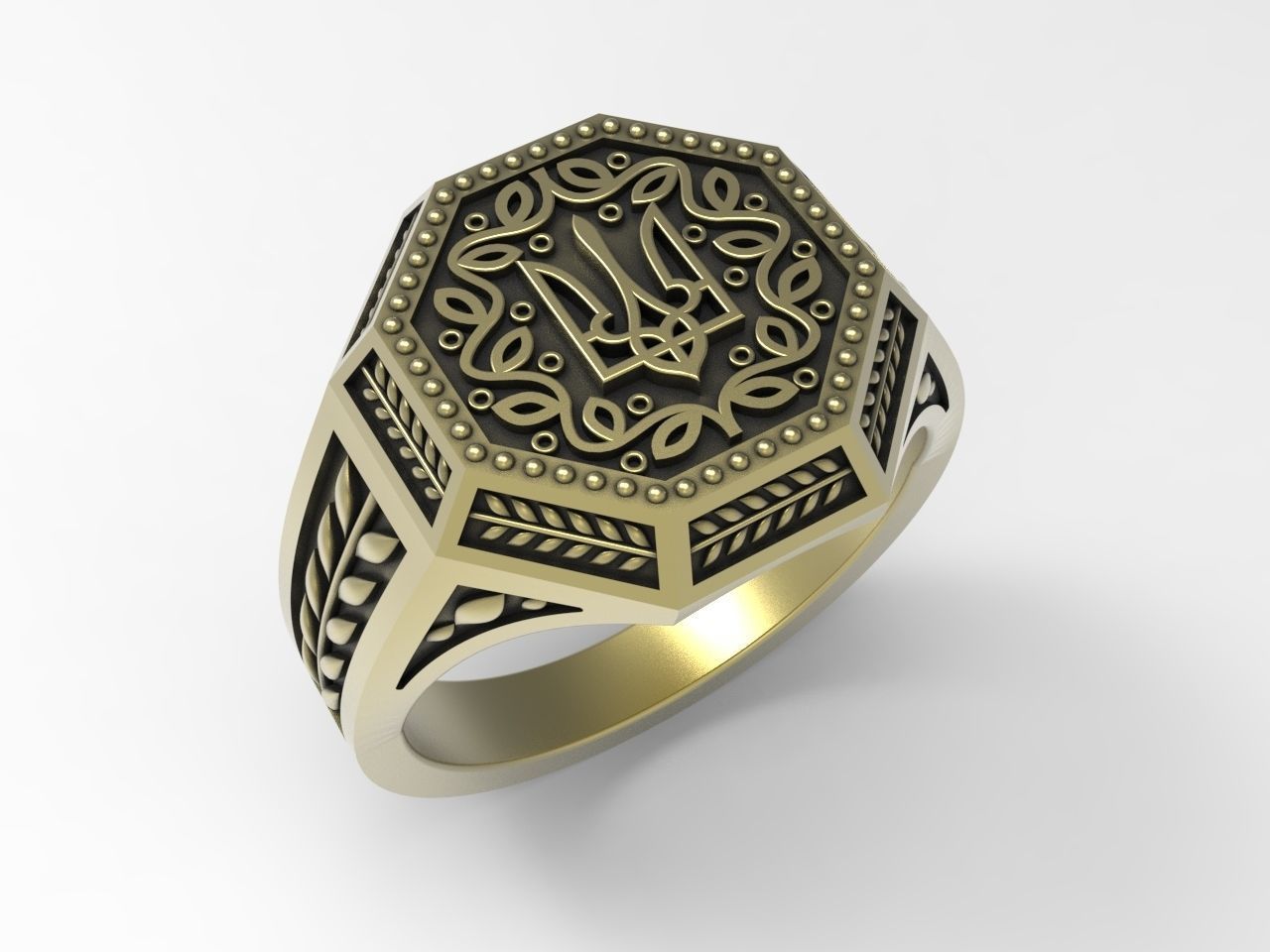 Original design Ukrainian ring 3D print model_1