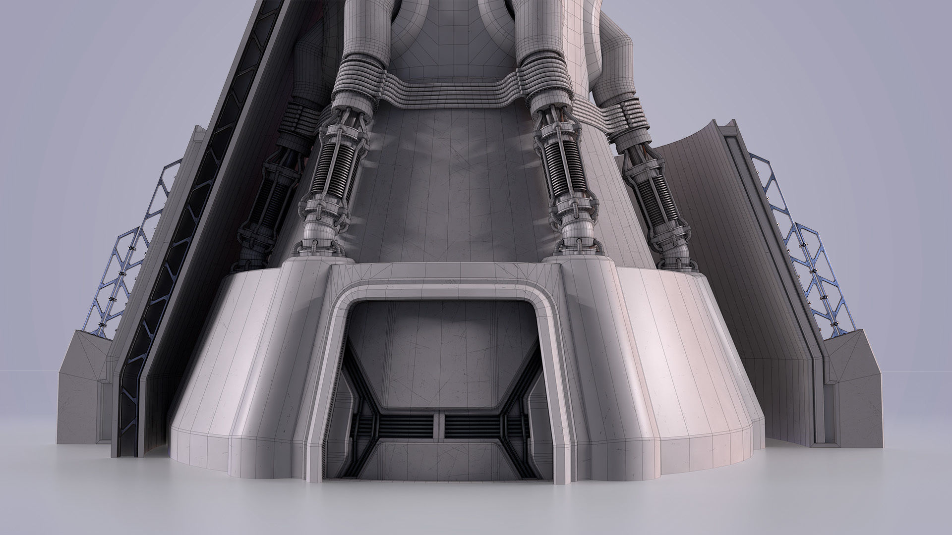 Sci-fi Tower Low-poly 3D model_30