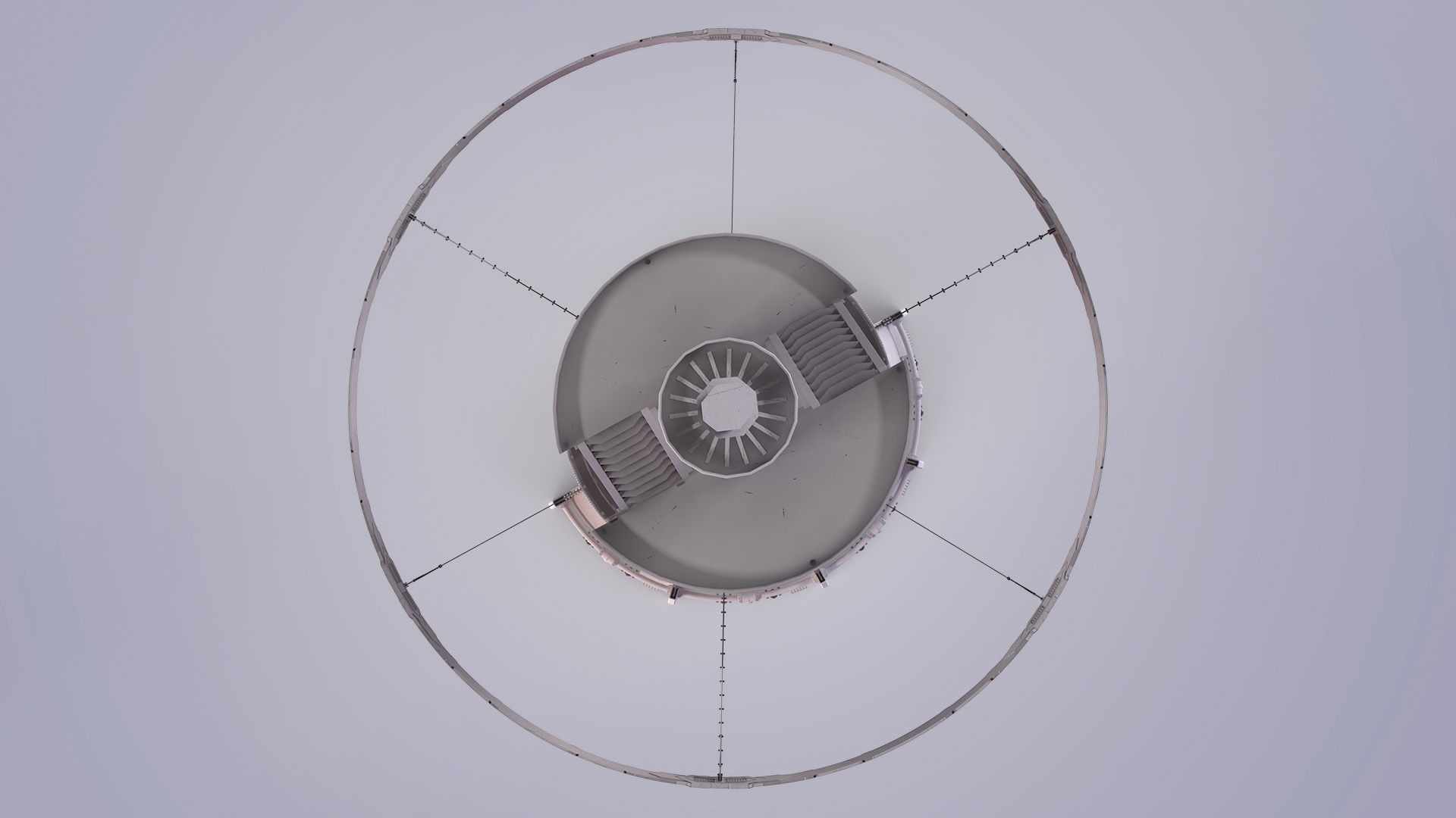 Sci-fi Tower Low-poly 3D model_21