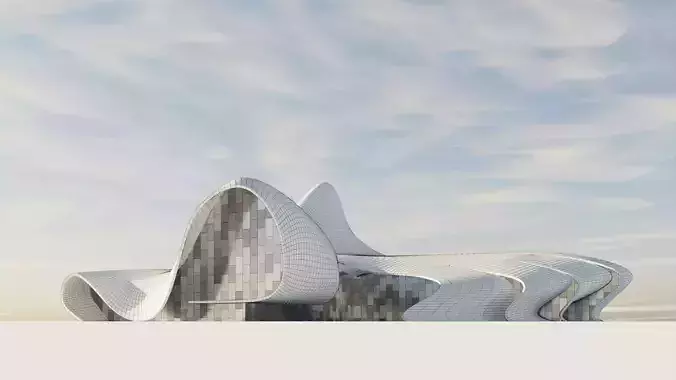 Zaha Hadid - Heydar Aliyev Centre  Low-poly 3D model