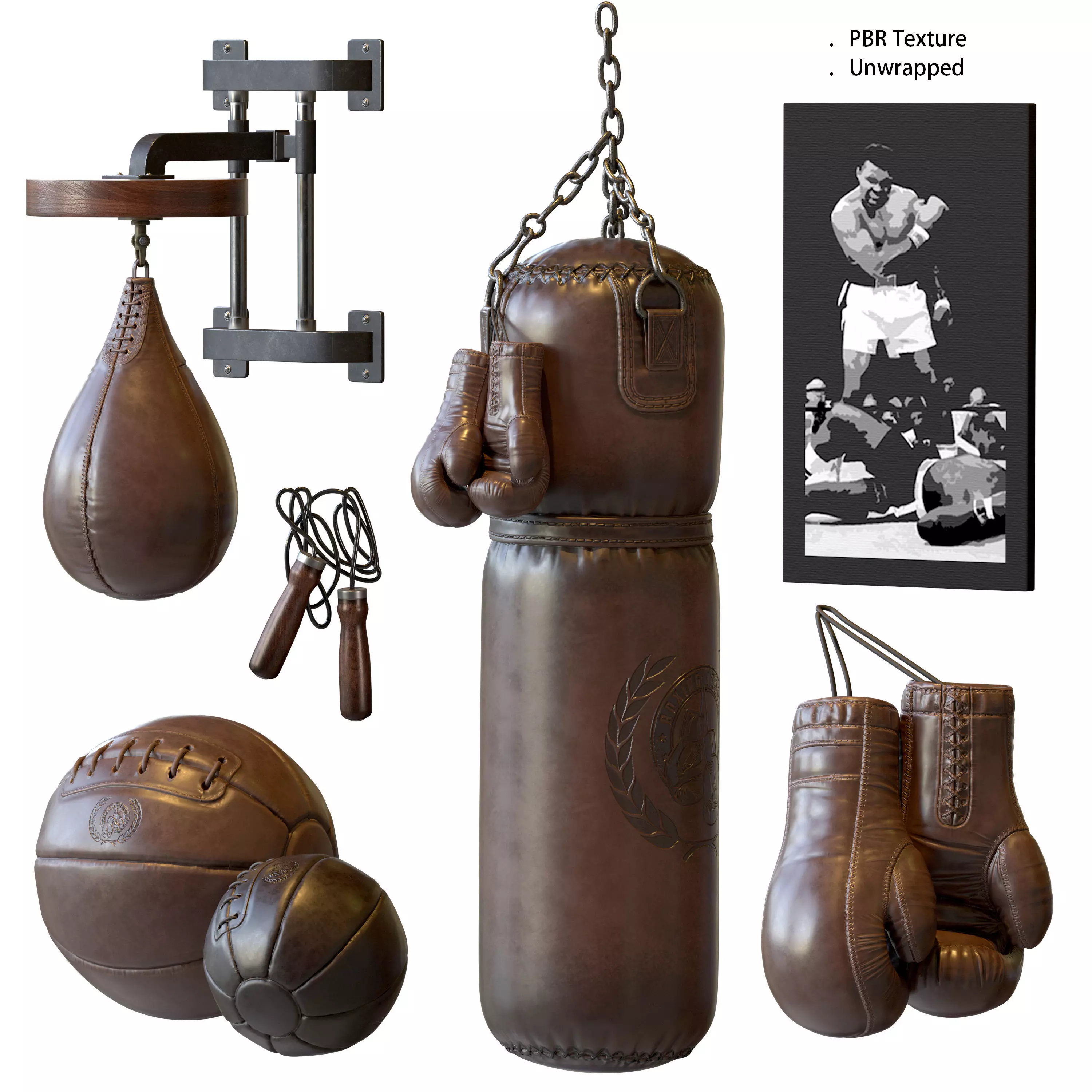 Boxing Equipment 3D model_0