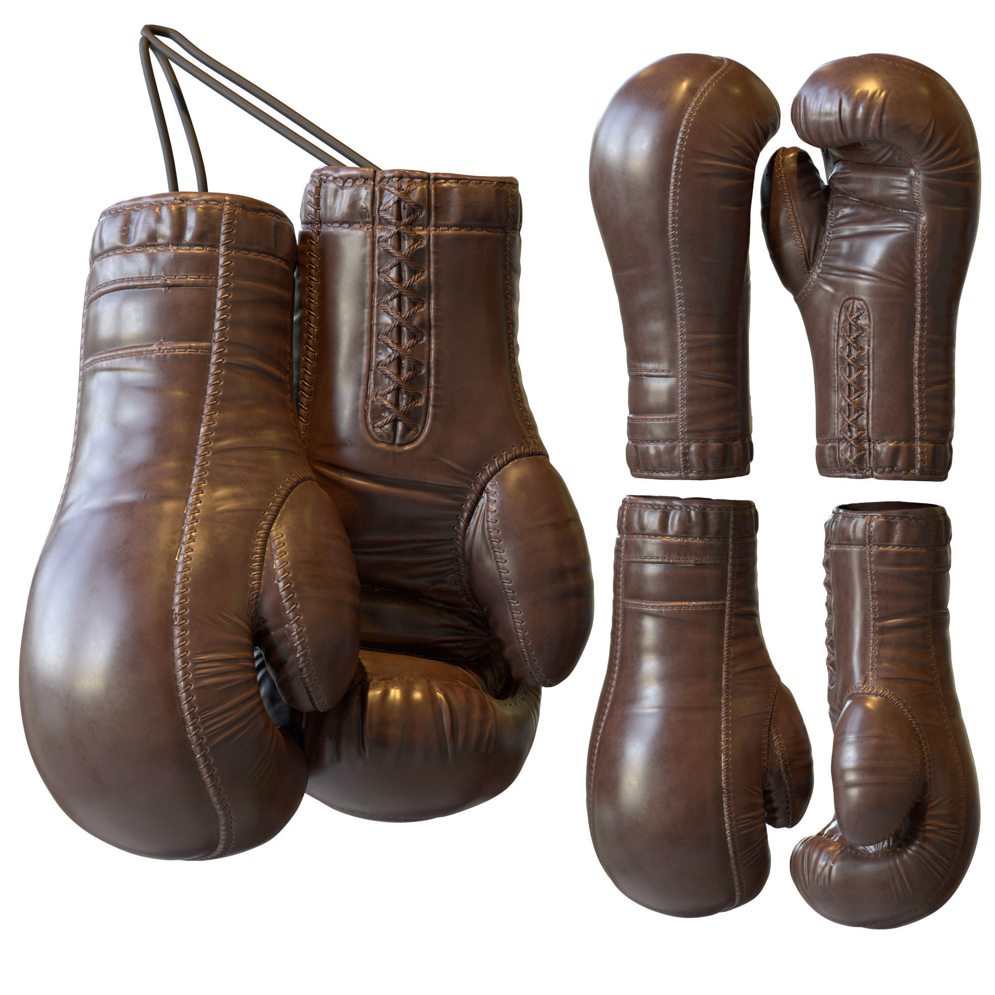 Boxing Equipment 3D model_2
