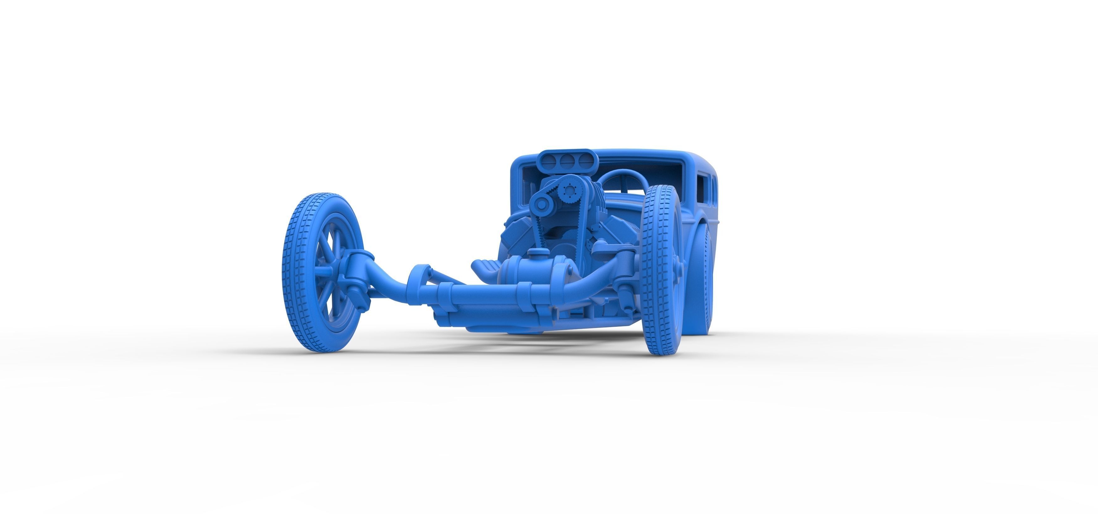 Front engine old school dragster with shell Scale 1 to 25 3D print model_20