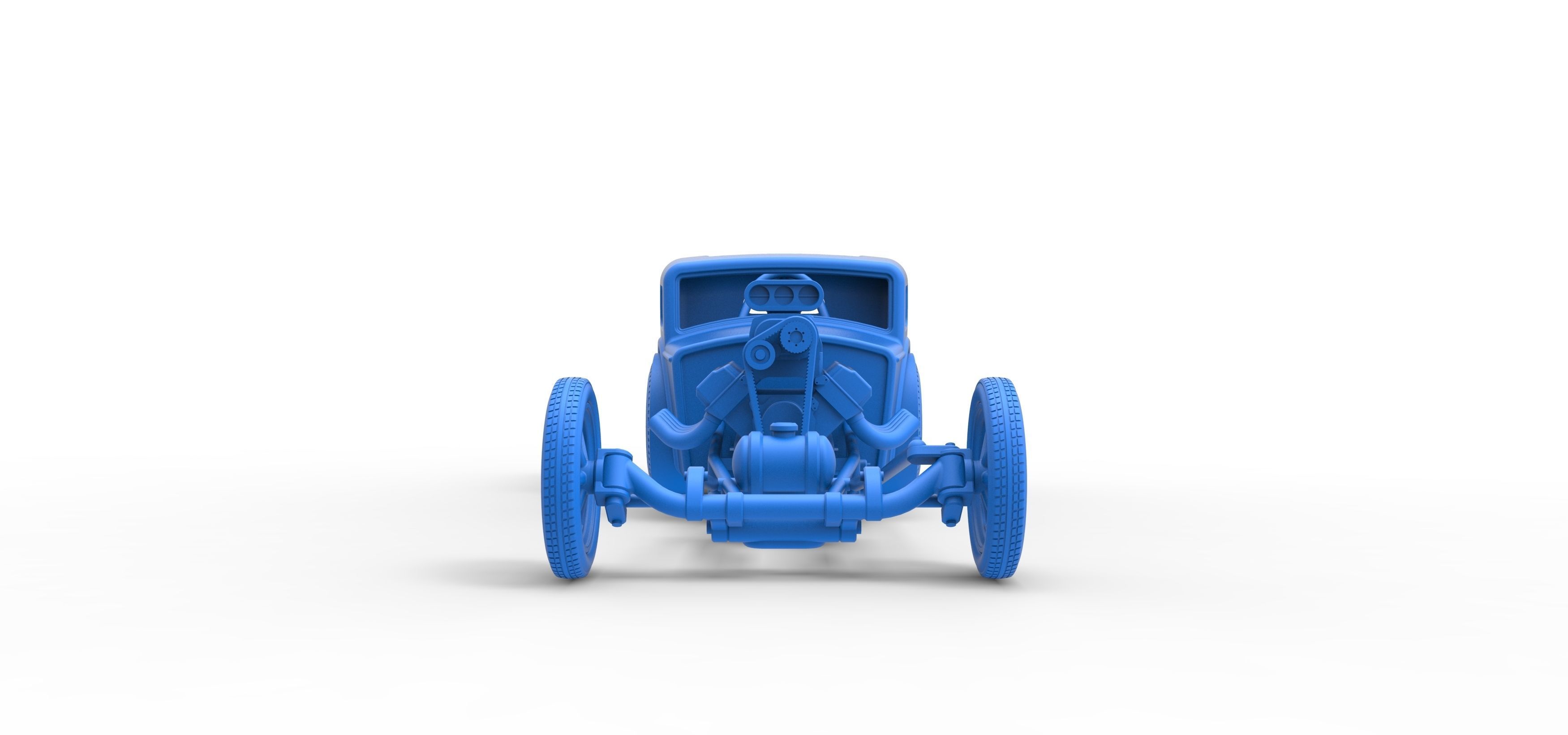 Front engine old school dragster with shell Scale 1 to 25 3D print model_22