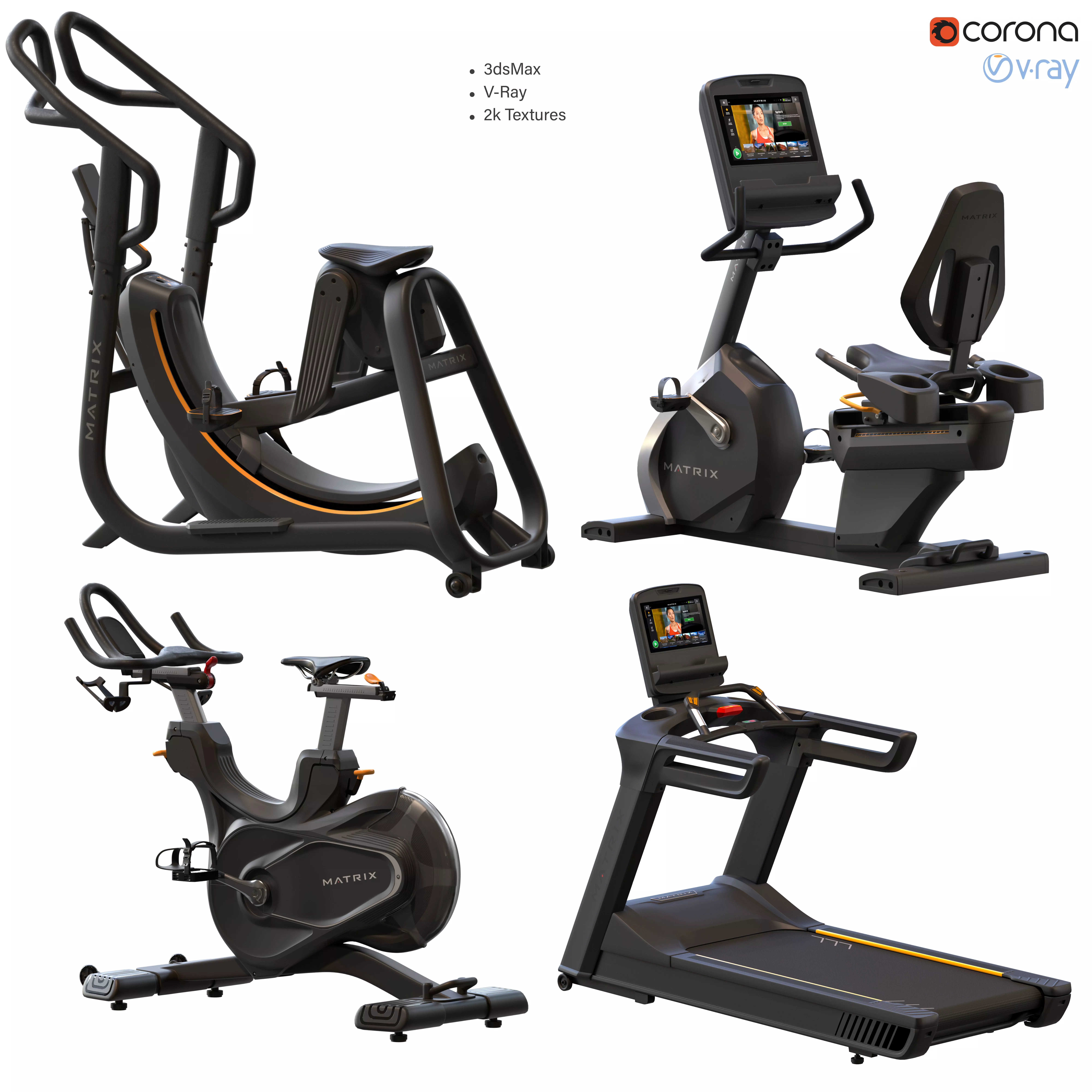 Matrix Fitness for Exercise Gym  Part 2  3D model_0