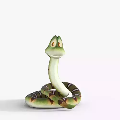 Cartoon Snake Rigged