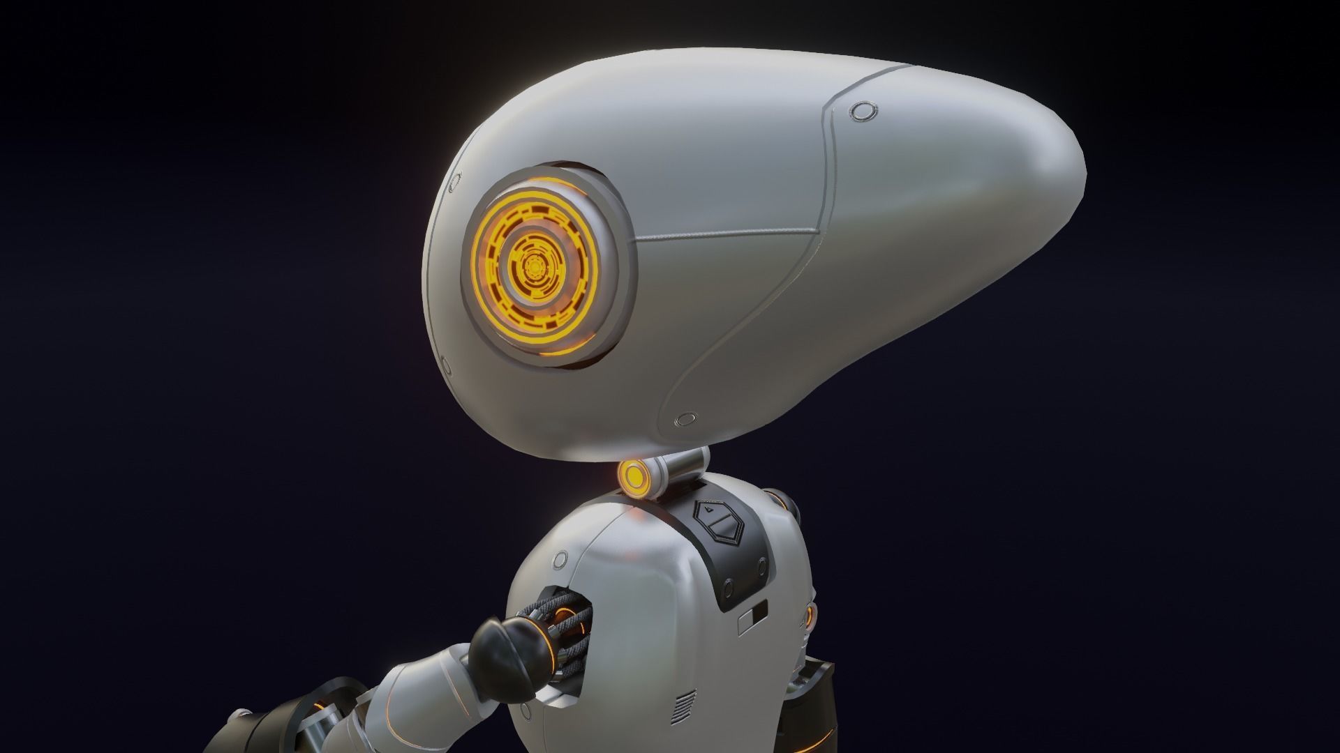 Robot Rigged Low-poly 3D model_16
