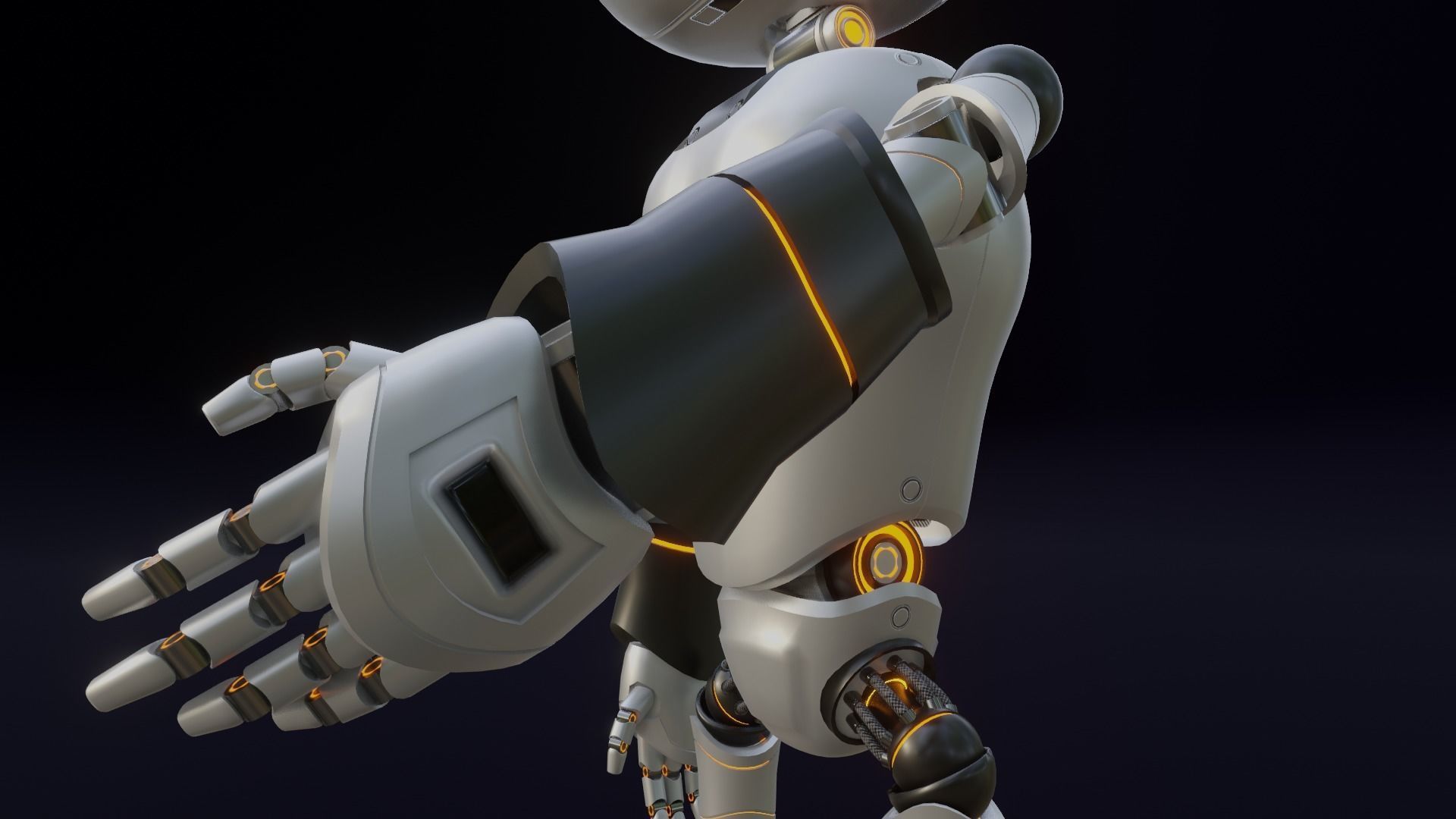 Robot Rigged Low-poly 3D model_17