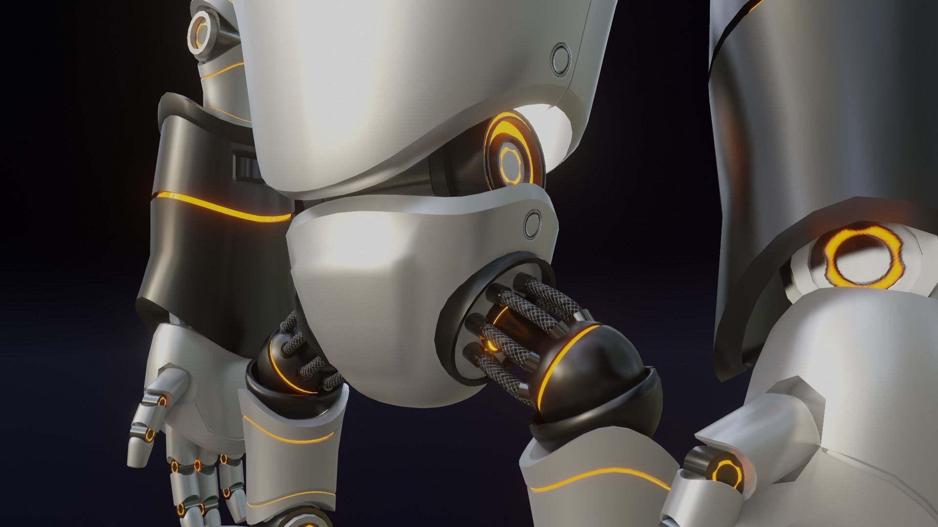 Robot Rigged Low-poly 3D model_19
