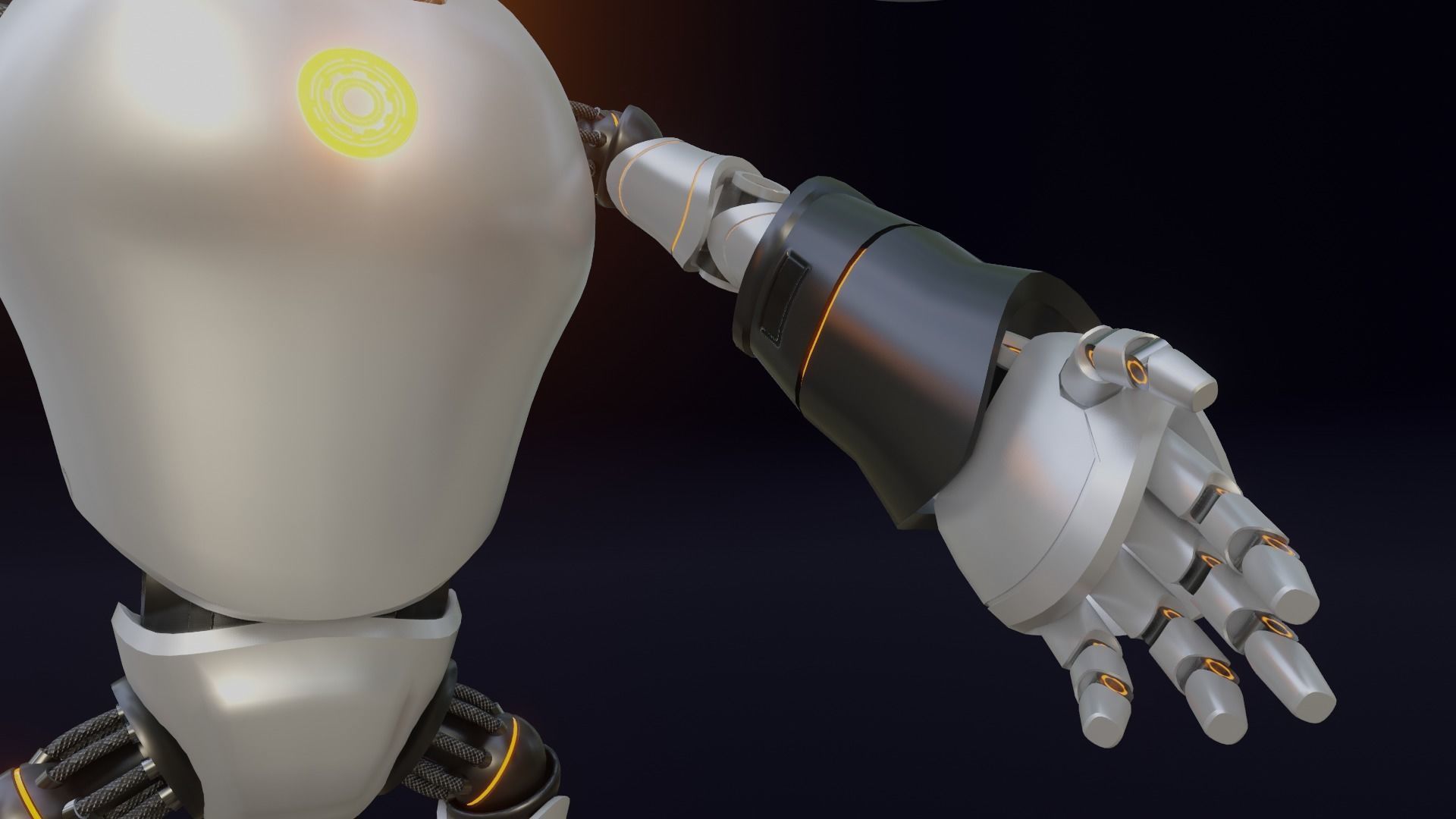 Robot Rigged Low-poly 3D model_18