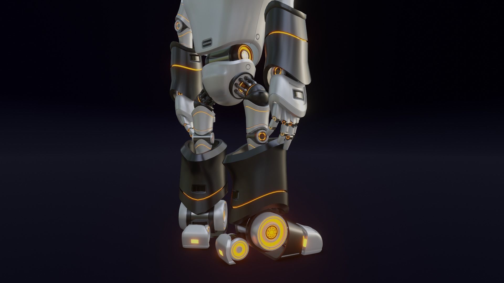 Robot Rigged Low-poly 3D model_14