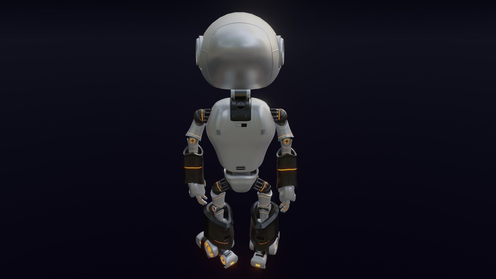 Robot Rigged Low-poly 3D model_15