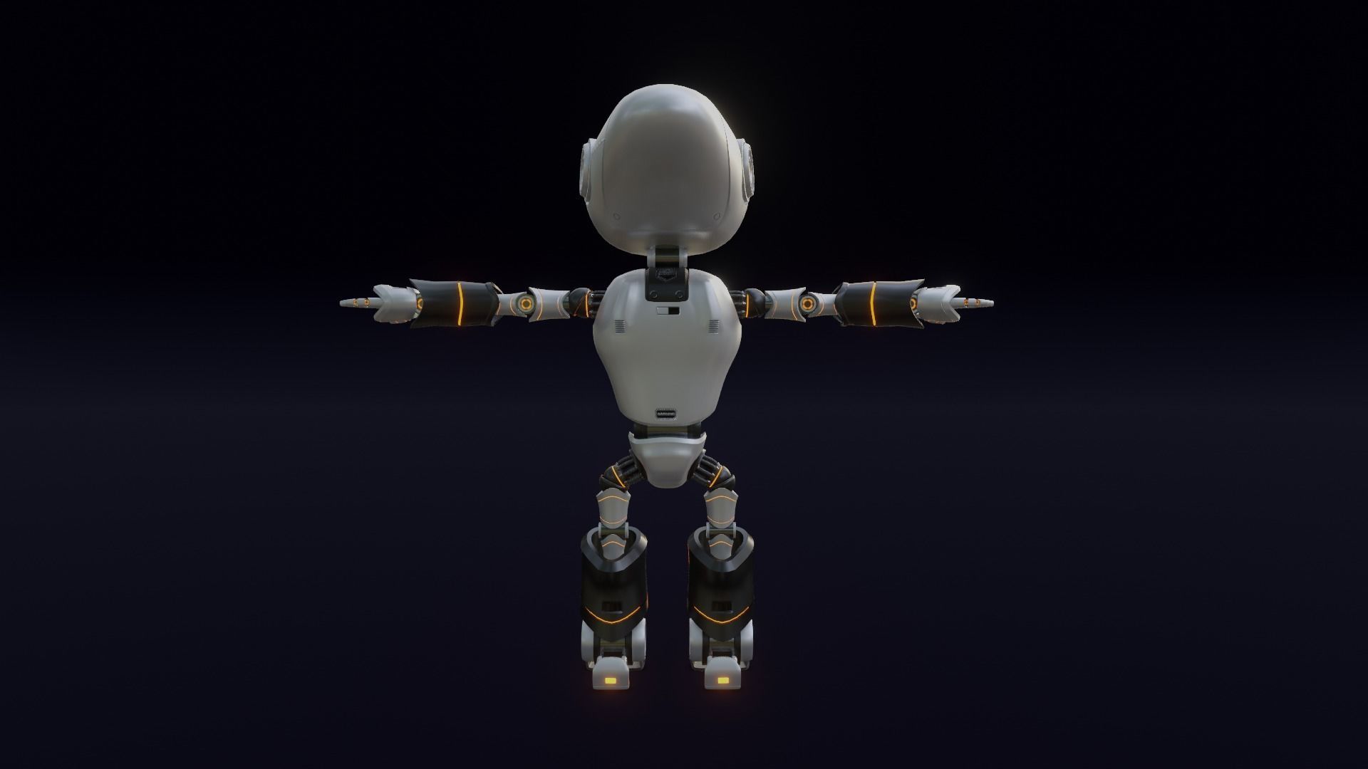 Robot Rigged Low-poly 3D model_7