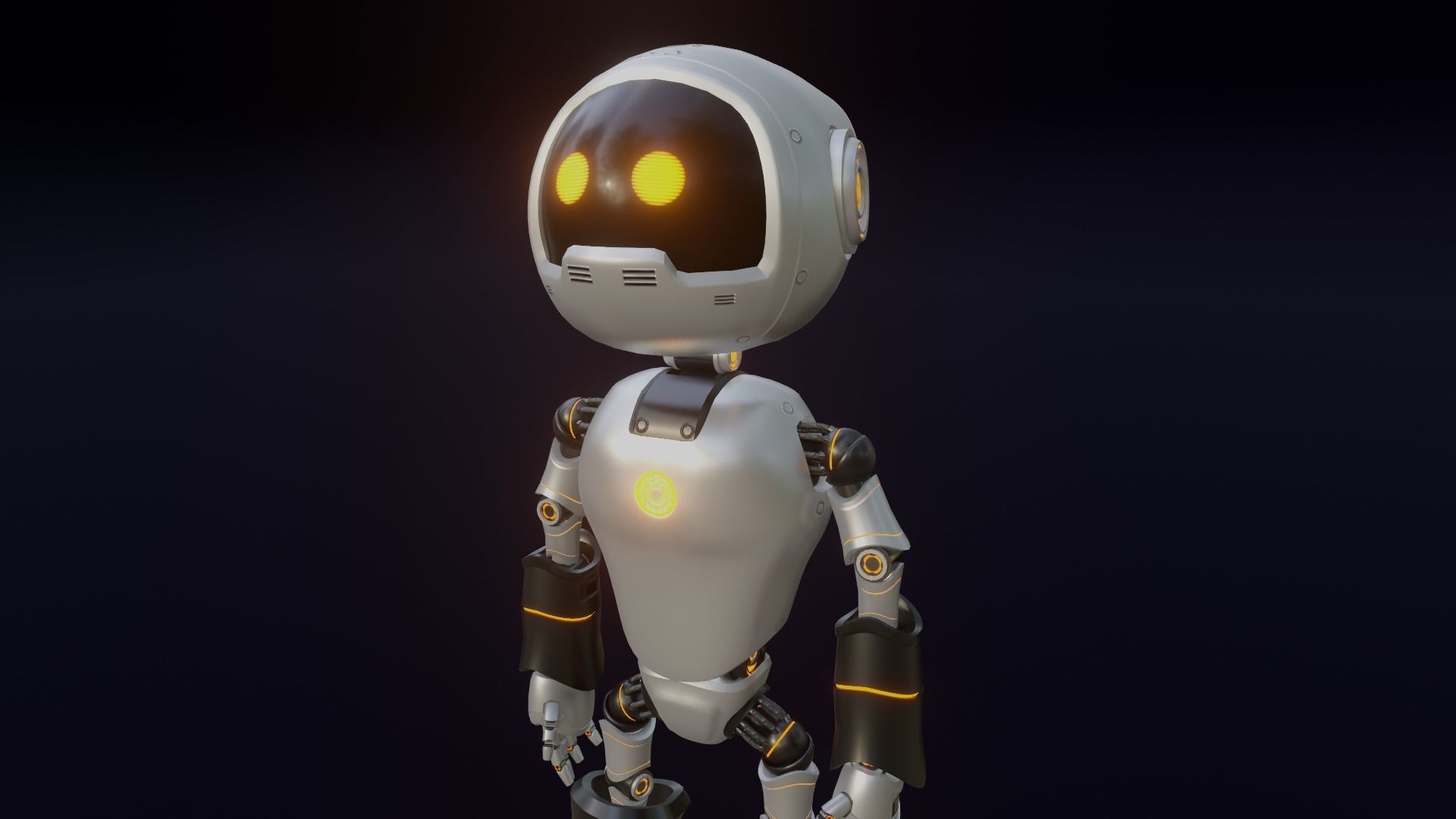 Robot Rigged Low-poly 3D model_12