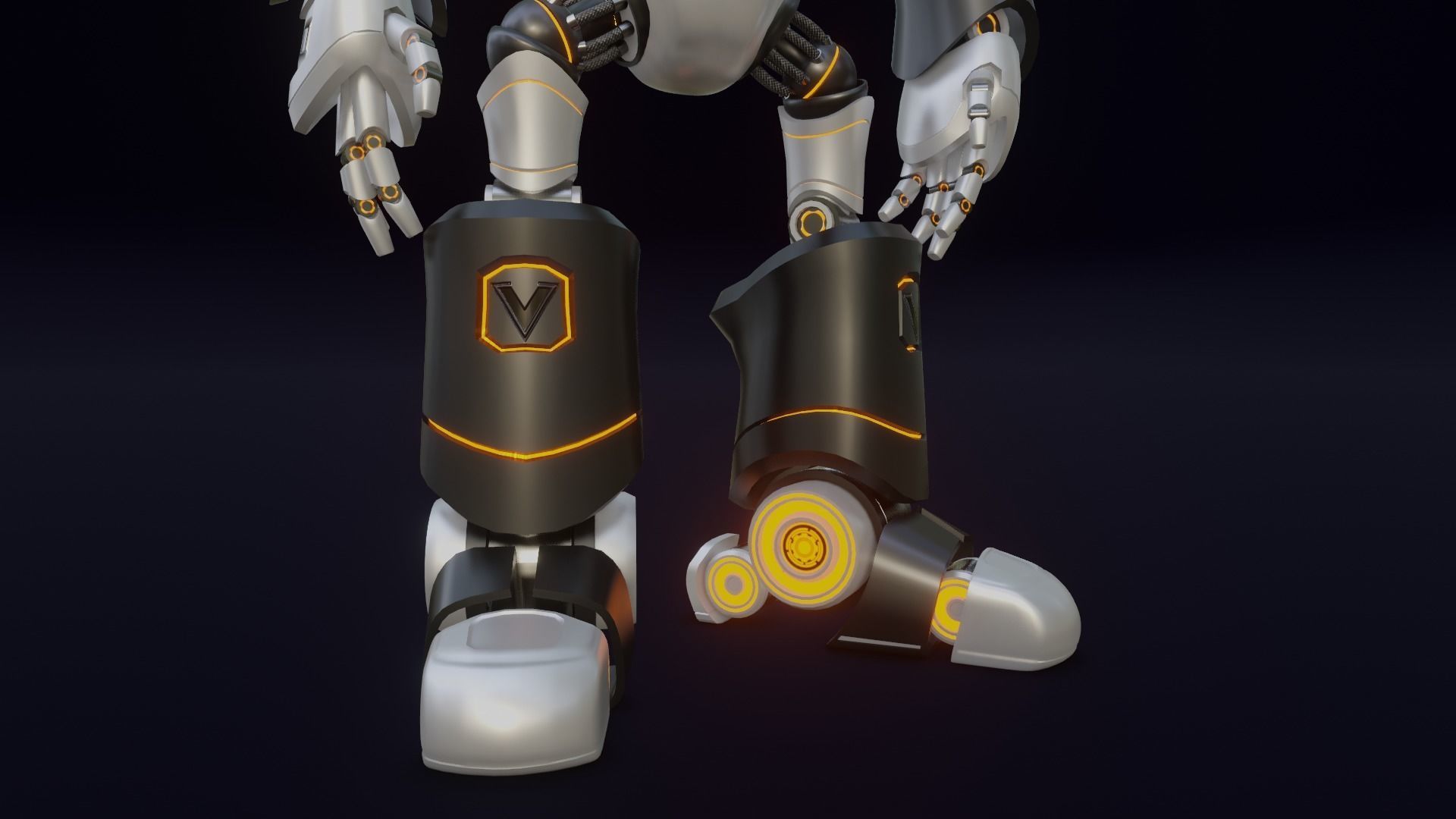 Robot Rigged Low-poly 3D model_20