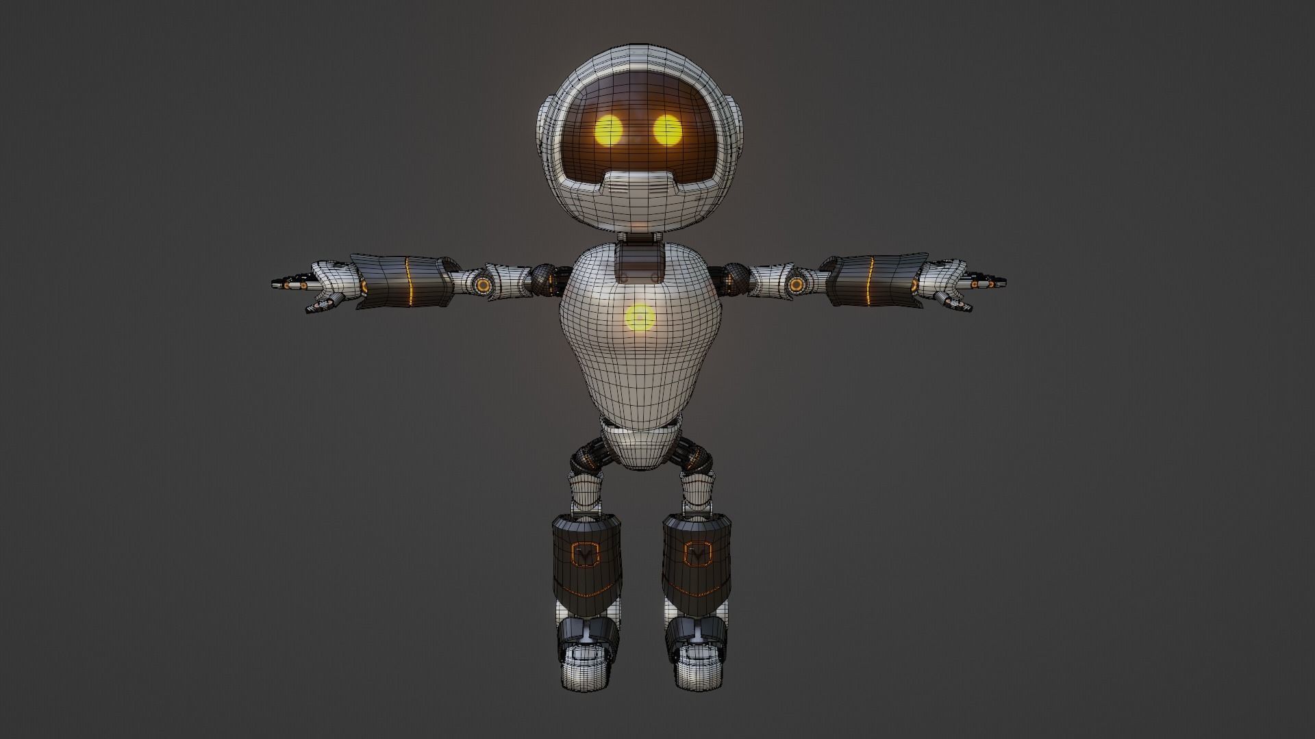 Robot Rigged Low-poly 3D model_21