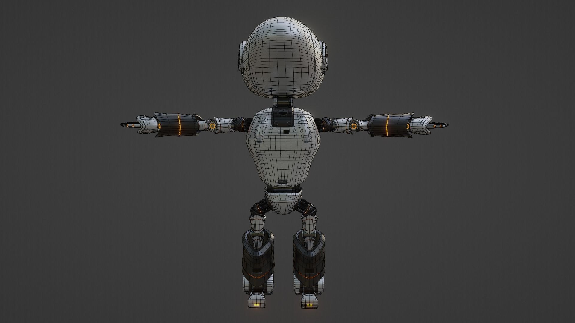 Robot Rigged Low-poly 3D model_22