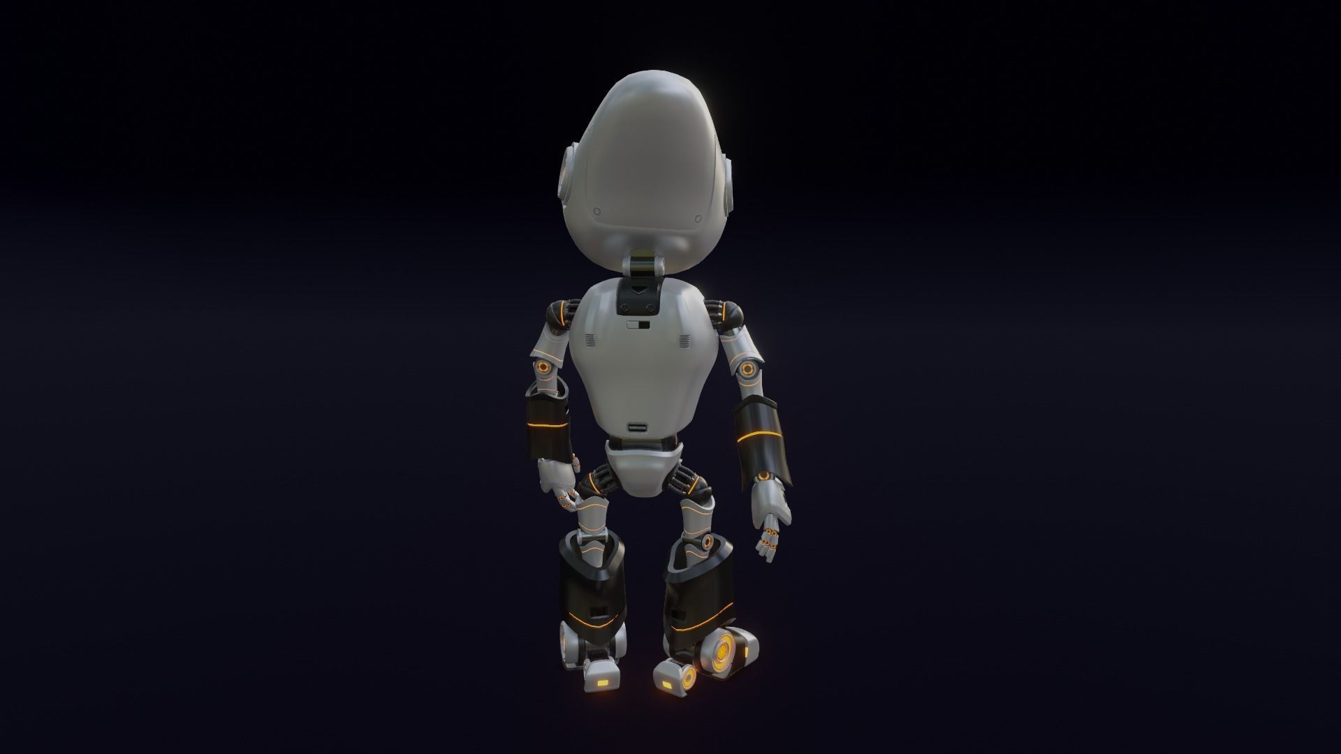 Robot Rigged Low-poly 3D model_5