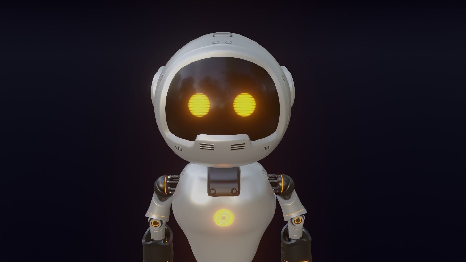 Robot Rigged Low-poly 3D model_13