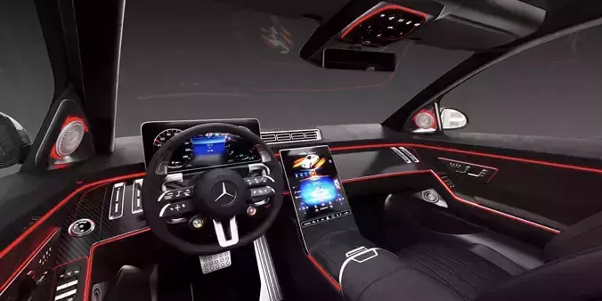 Mercedes-Benz S63 AMG interior 3D model