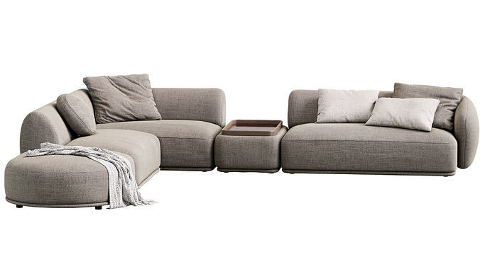 Sofa Rene By Meridiani 3D model 4