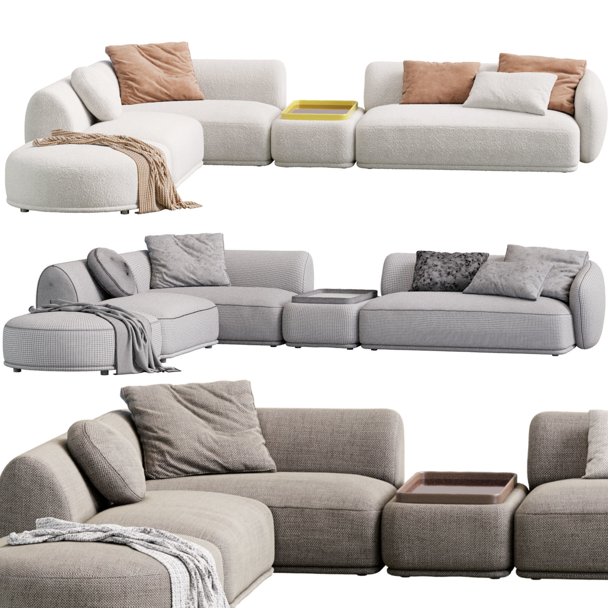 Sofa Rene By Meridiani 3D model_10