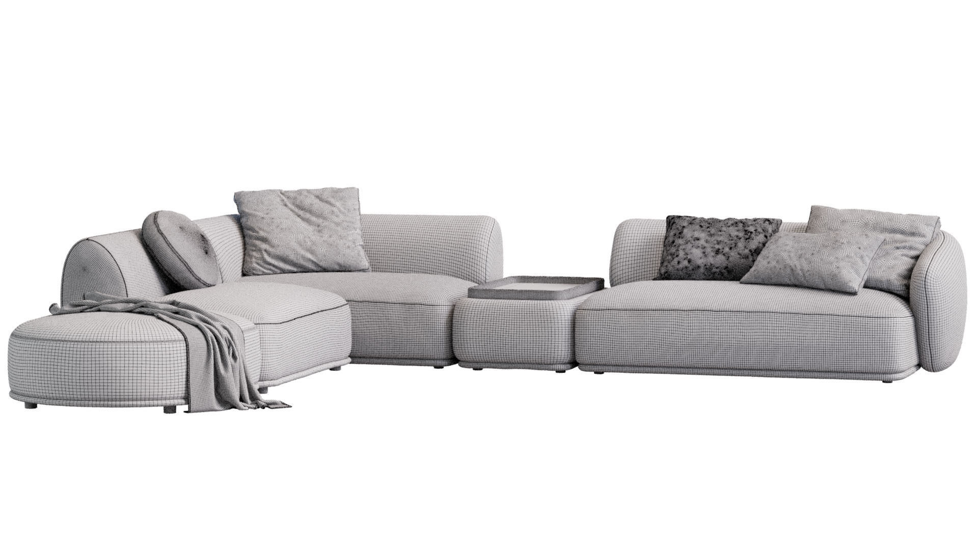 Sofa Rene By Meridiani 3D model_7