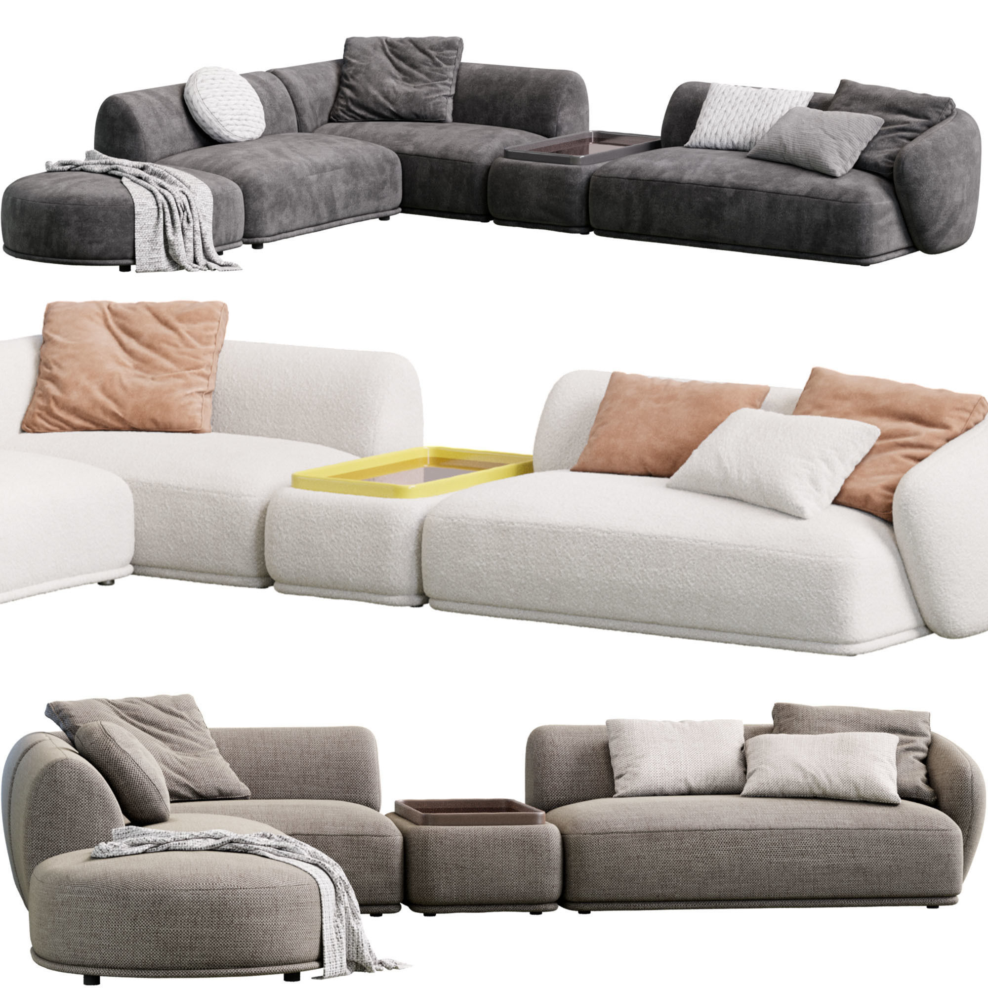 Sofa Rene By Meridiani 3D model_9