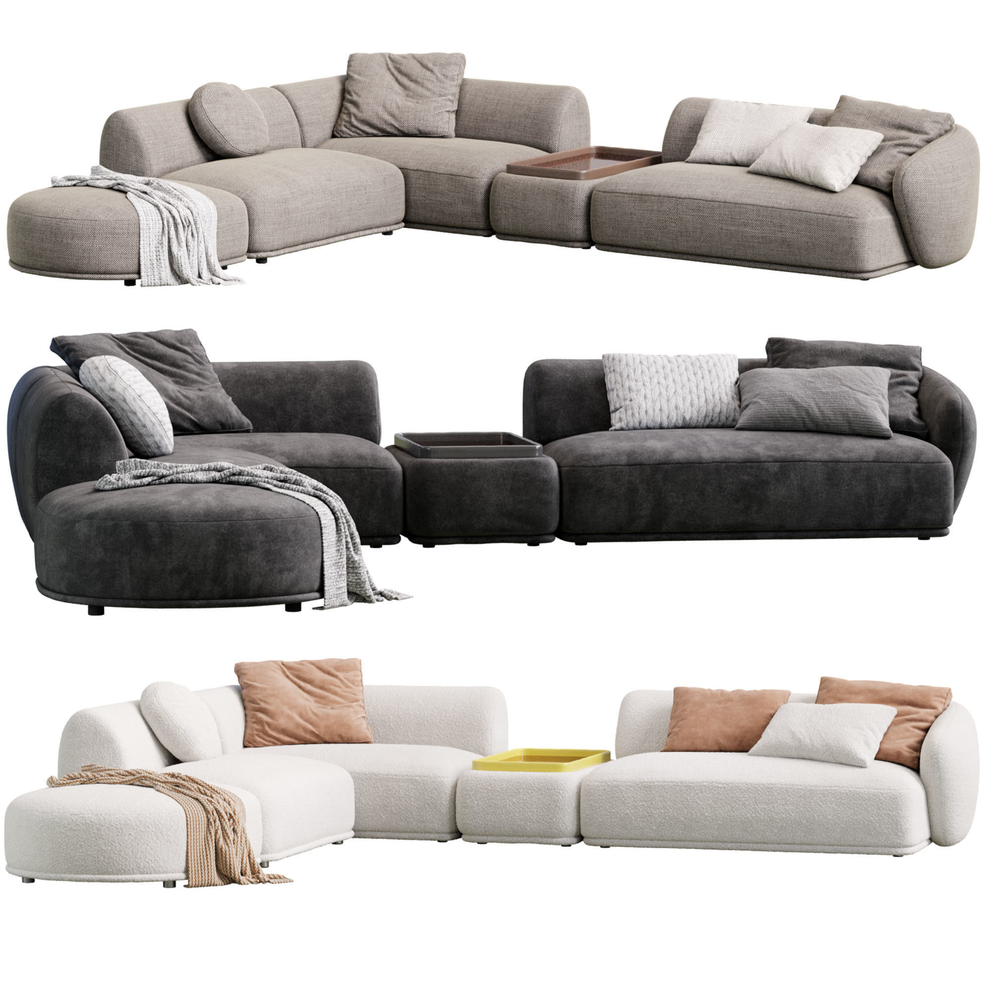 Sofa Rene By Meridiani 3D model_11