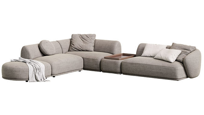 Sofa Rene By Meridiani 3D model 2