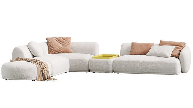 Sofa Rene By Meridiani 3D model 5