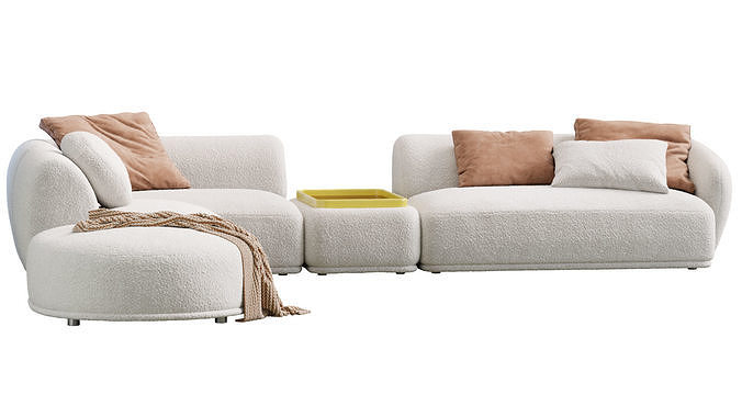 Sofa Rene By Meridiani 3D model 7