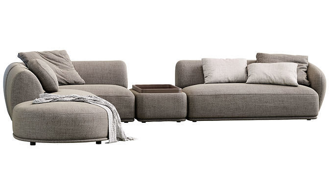 Sofa Rene By Meridiani 3D model 3