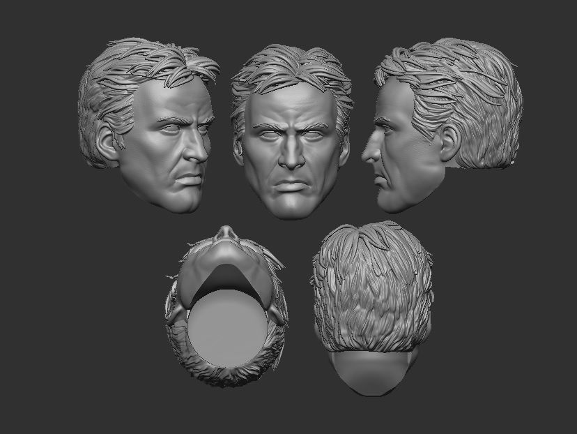 Nicolas Cage Ghost Rider Movie - Headsculpt for Action Figures 3D print model_1