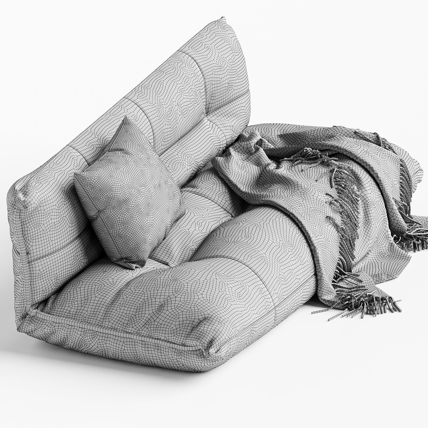 Flip Floor Sleeper Sofa West Elm 3D model CGTrader