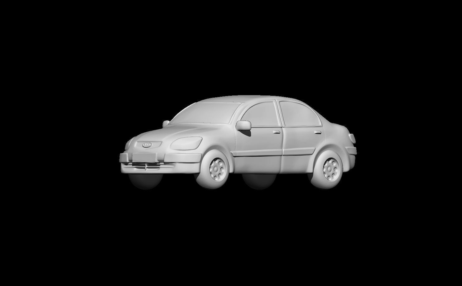Kia Rio Sedan 2009 - 3D Static Model 3D print model_6