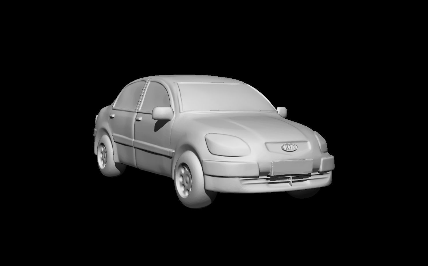 Kia Rio Sedan 2009 - 3D Static Model 3D print model_2