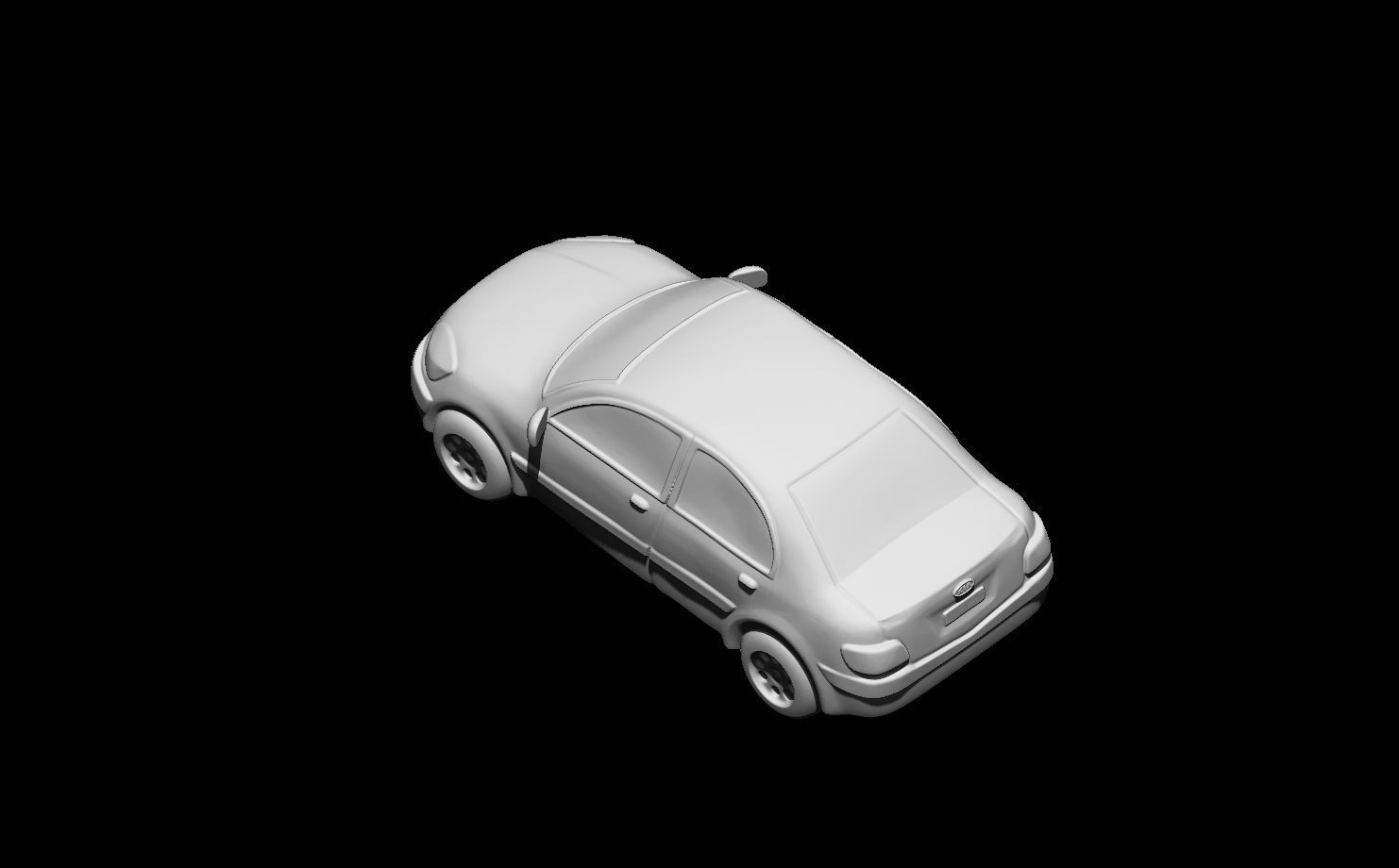 Kia Rio Sedan 2009 - 3D Static Model 3D print model_9