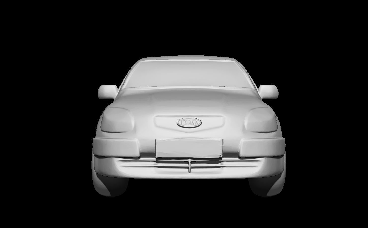 Kia Rio Sedan 2009 - 3D Static Model 3D print model_1