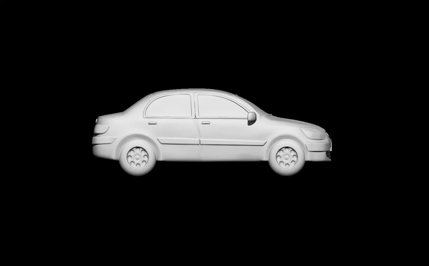 Kia Rio Sedan 2009 - 3D Static Model 3D print model_0
