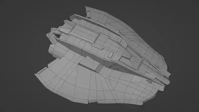 Star Trek Snakehead-Class Starship Low-poly 3D model