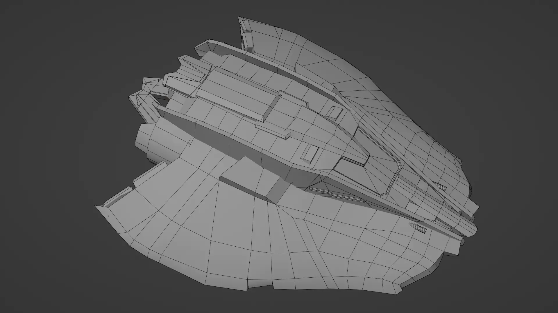 Star Trek Snakehead-Class Starship Low-poly 3D model_0