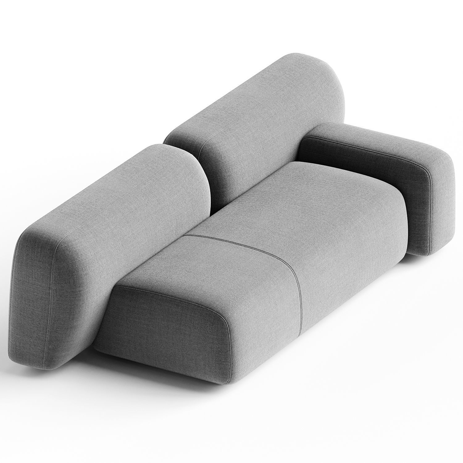 Suiseki Sofa cod SUI07DX composition 3D model_1