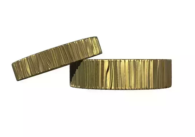 COUPLE RINGS - WOOD TEXTURE LINES