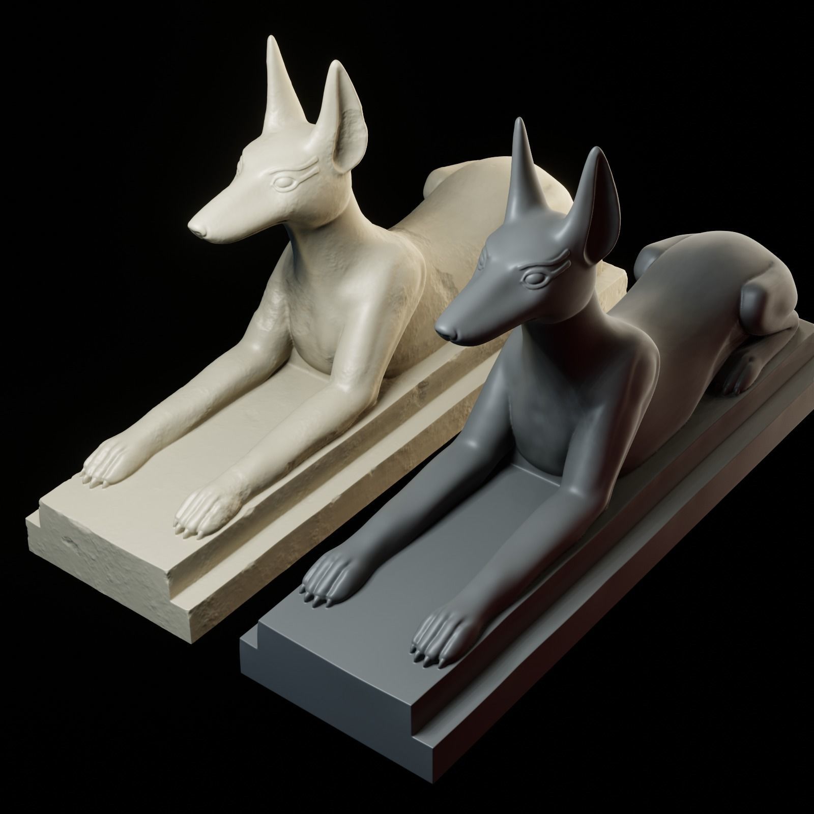 Anubis dog 3D print model_1