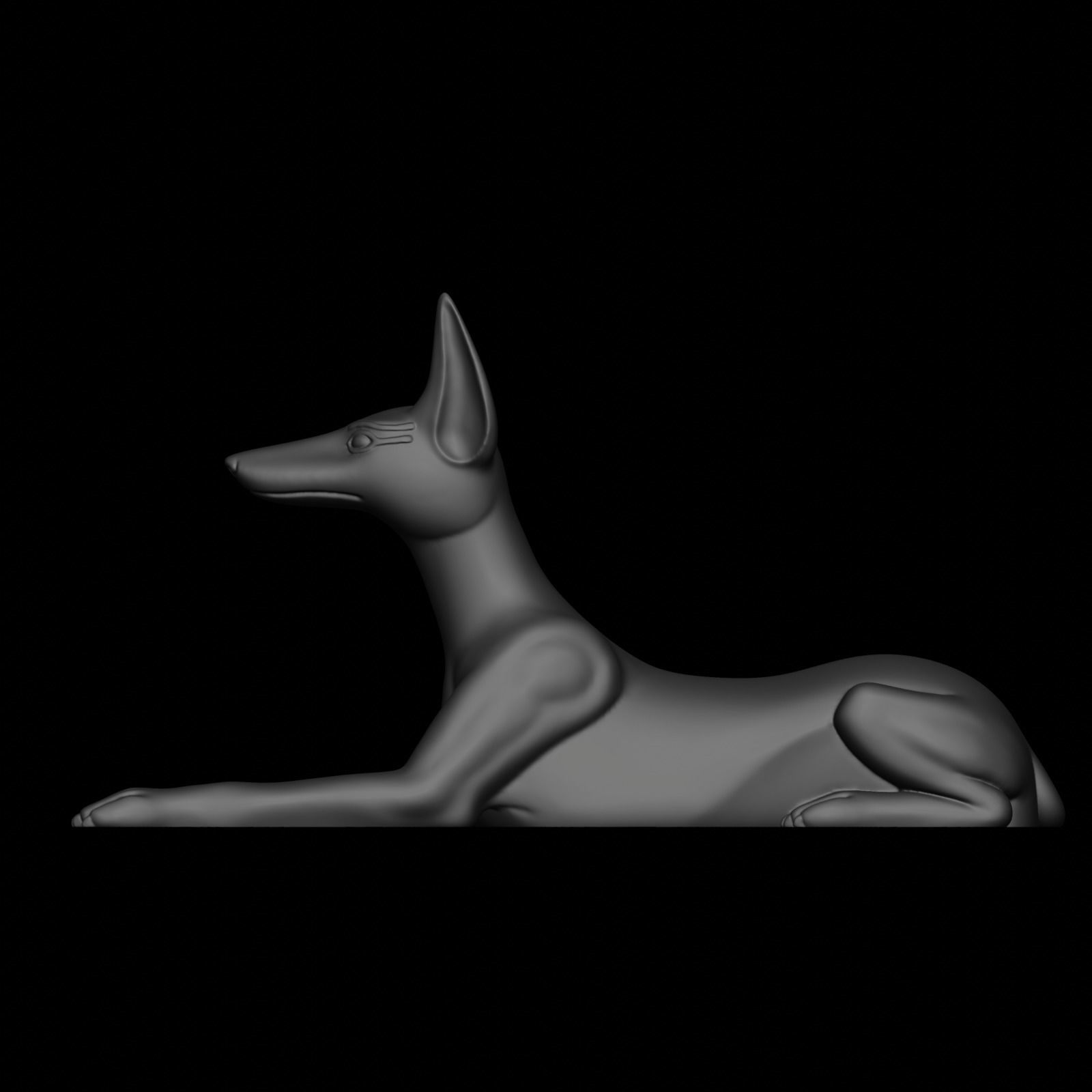 Anubis dog 3D print model_29