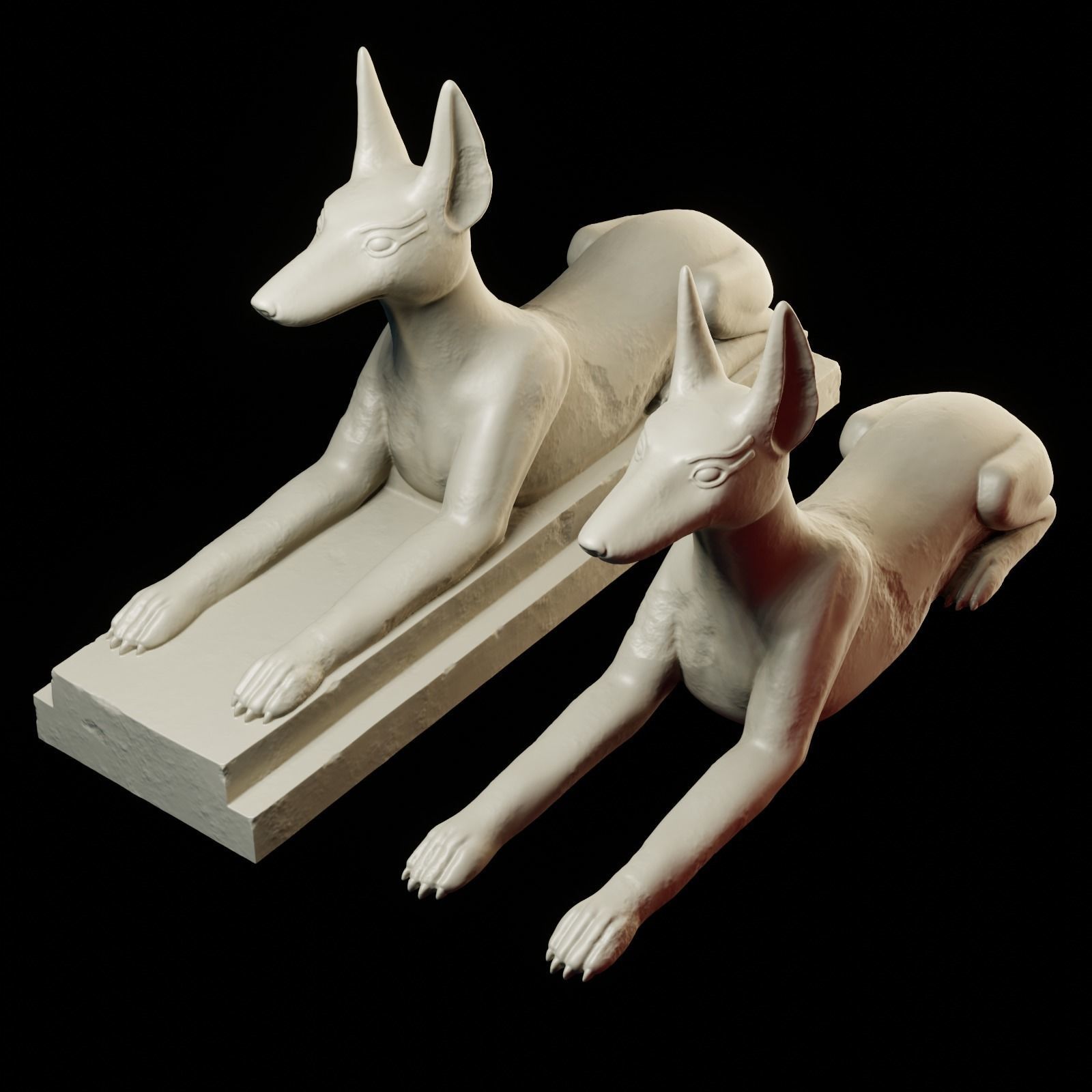 Anubis dog 3D print model_11