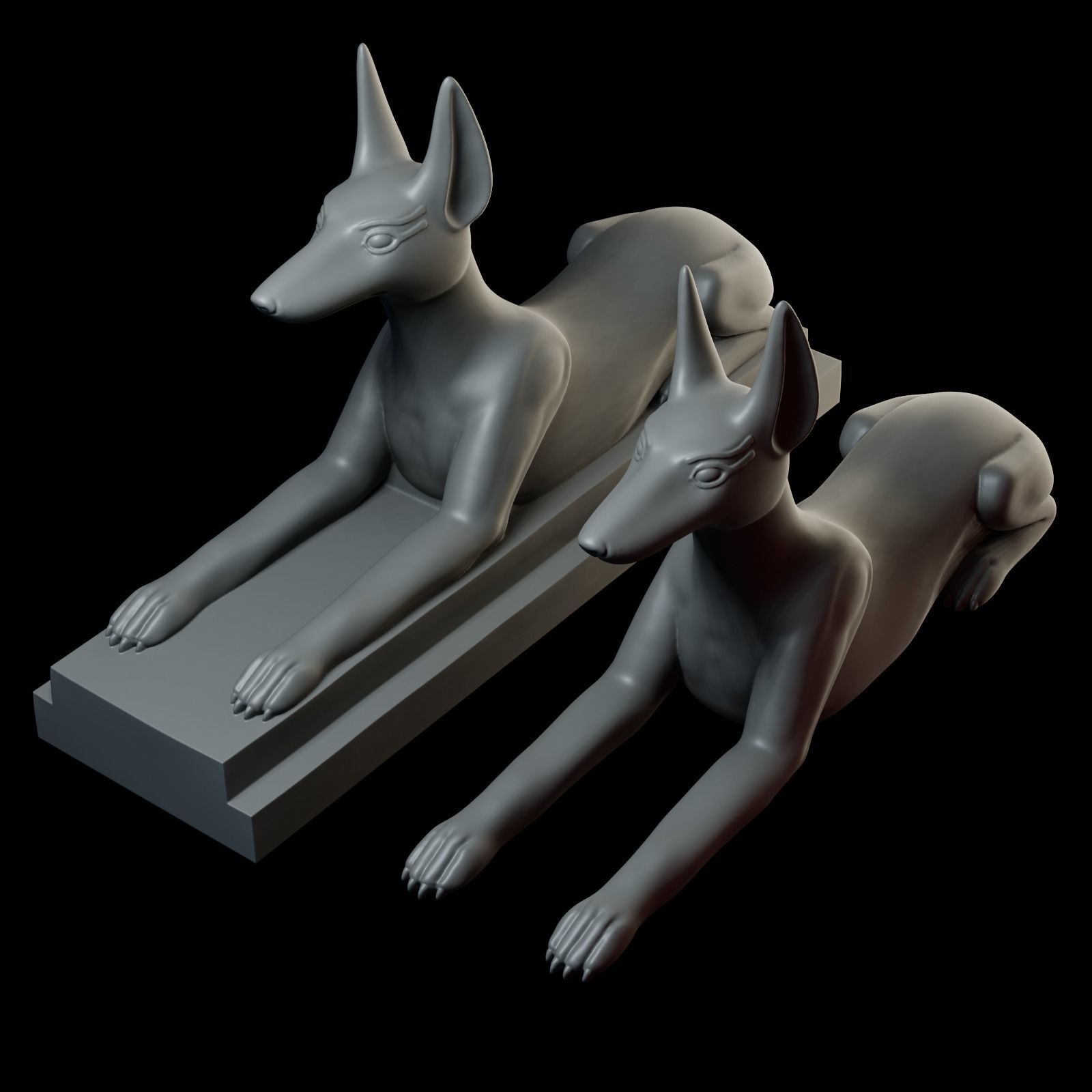 Anubis dog 3D print model_12