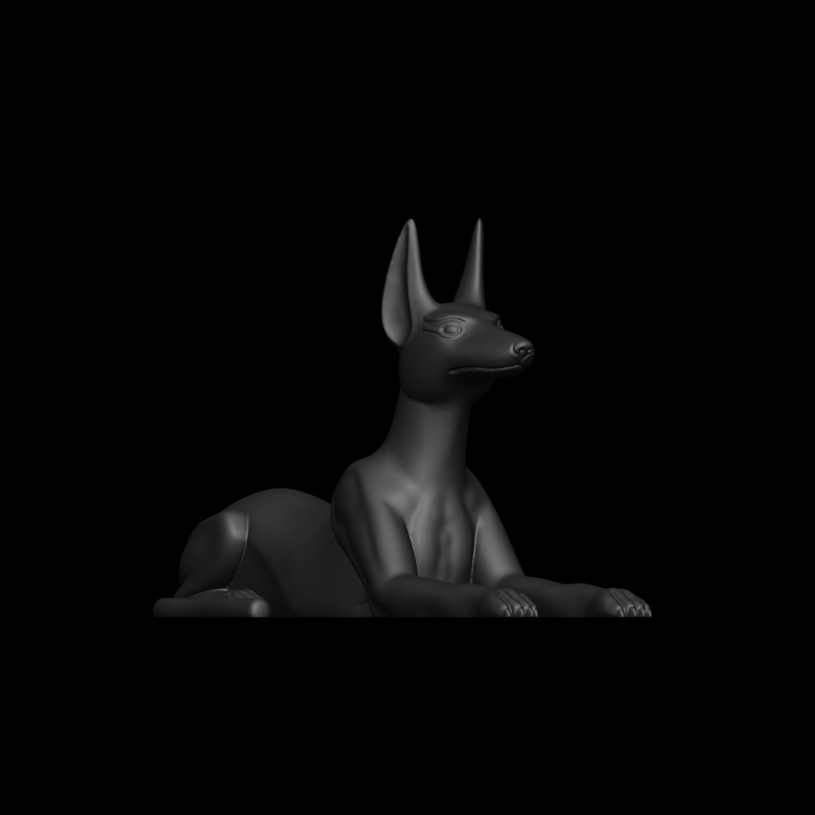 Anubis dog 3D print model_37