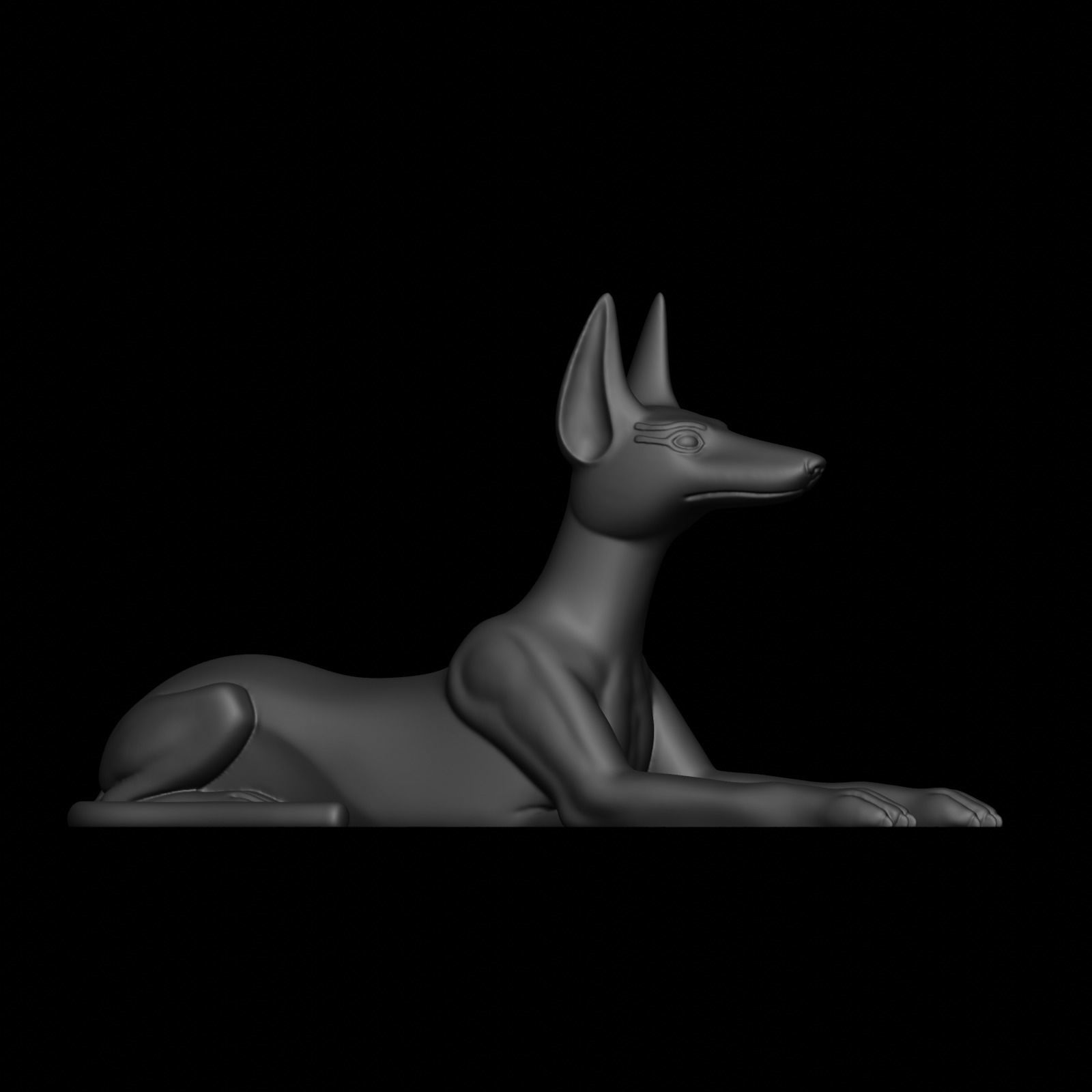 Anubis dog 3D print model_36